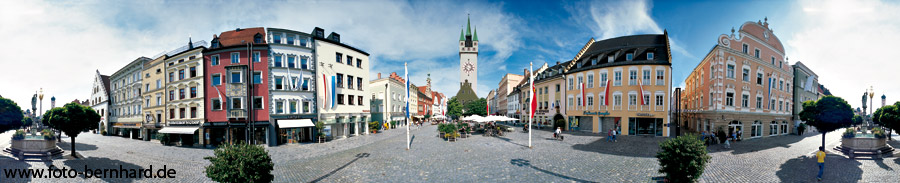 360° Panoramabild Theresienplatz Straubing