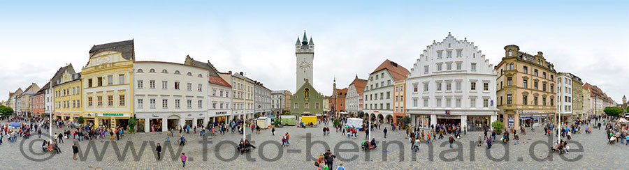 360° Panoramabild Straubing Ludwigplatz