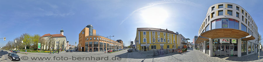 360° Panoramabild - Oberer-Thor-Platz / Stadtgraben / Theresiencenter