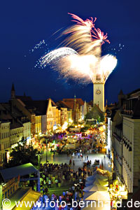 Stadtturm - Feuerwerk -Theresienplatz