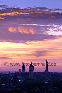 Straubing Sonnenuntergang - Hochformat