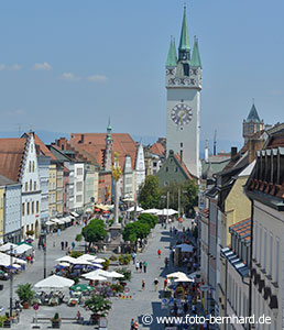 Straubinger Theresienplatz - Stadtturm